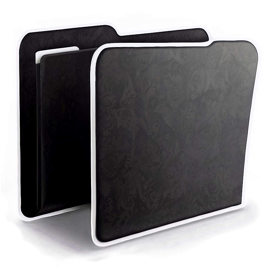 Simple Black Folder Icon Png 06212024