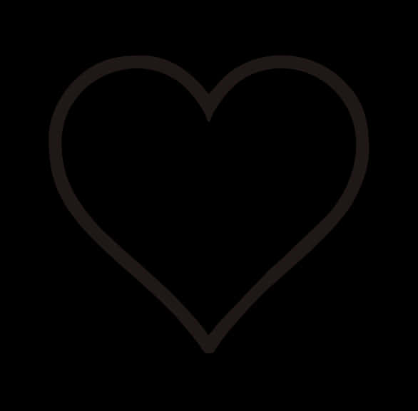 Simple Black Heart Outline