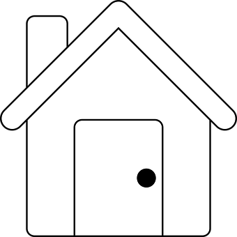 Simple Blackand White House Icon