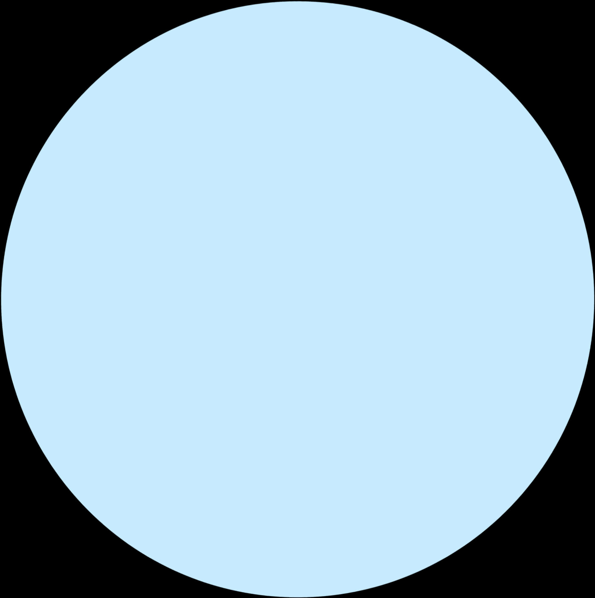 Simple Blue Circleon Black Background