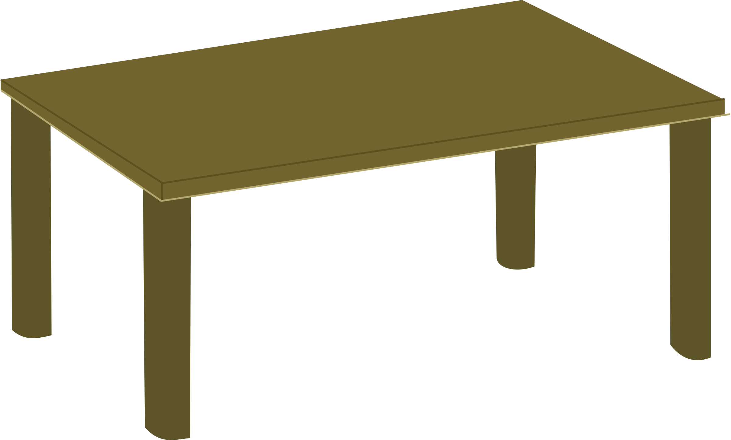 Simple Brown Table Clipart