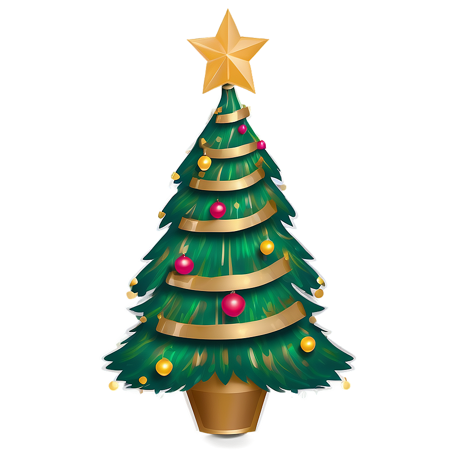 Simple Christmas Tree Design Png Rho22