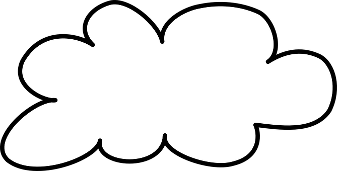 Simple Cloud Shape Graphic