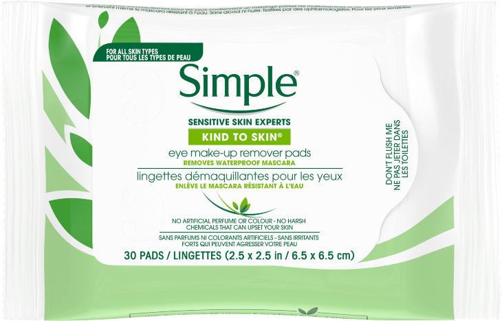 Simple Eye Makeup Remover Pads Packaging