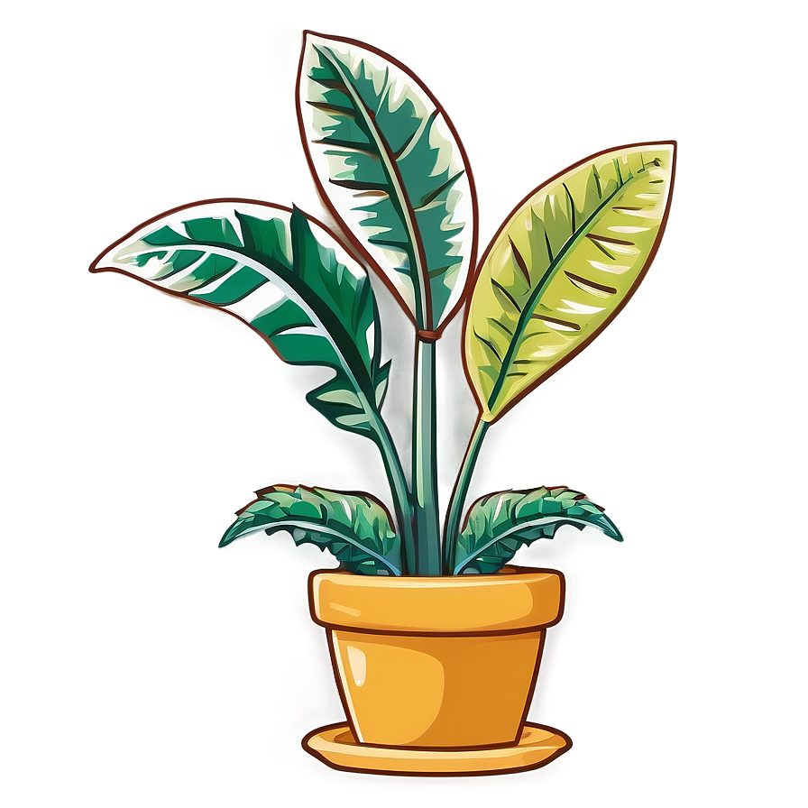 Simple Floor Plant Png 80