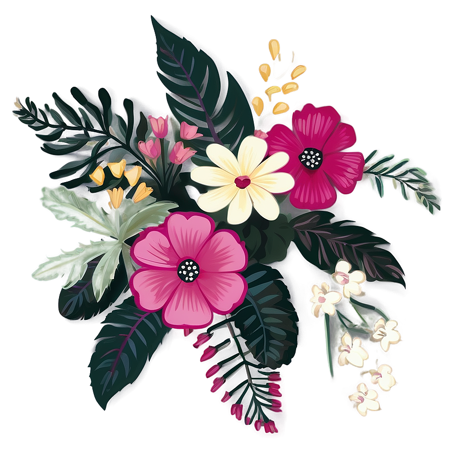 Simple Floral Print Png 06202024