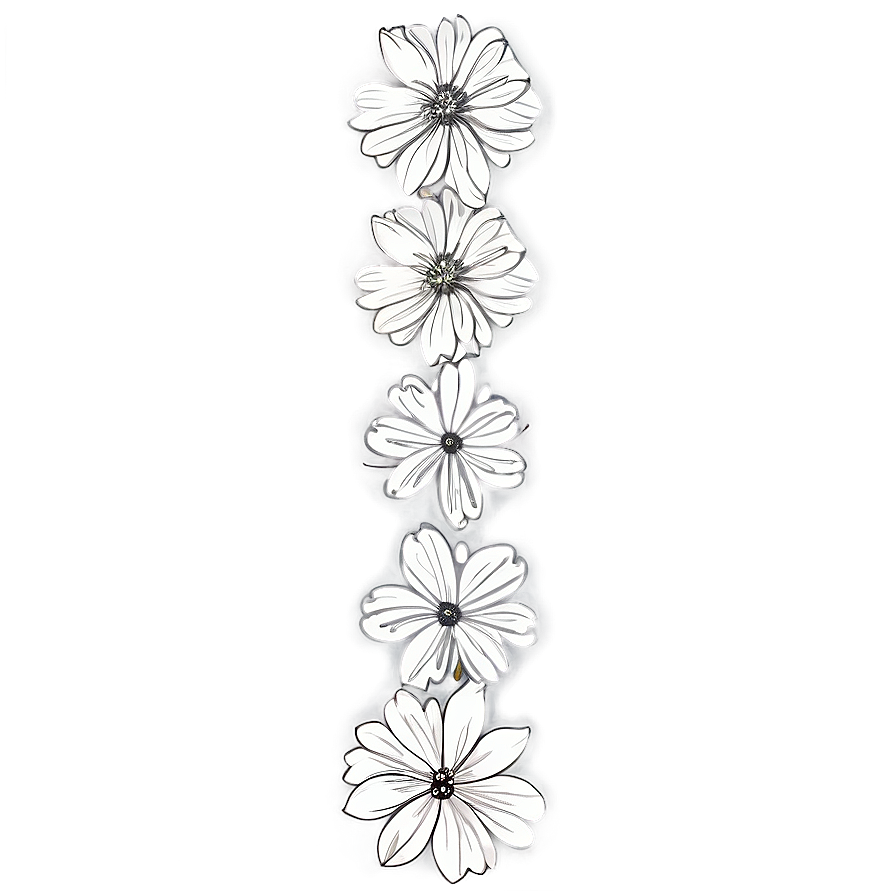 Simple Flower Sketch Png Qes