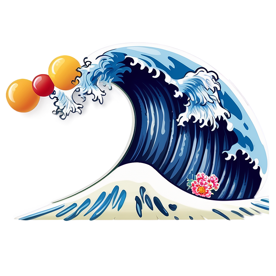 Simple Japanese Wave Png 06242024