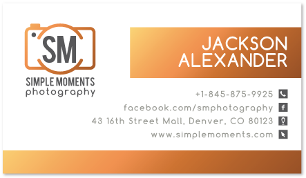 Simple Moments Photography Business Card