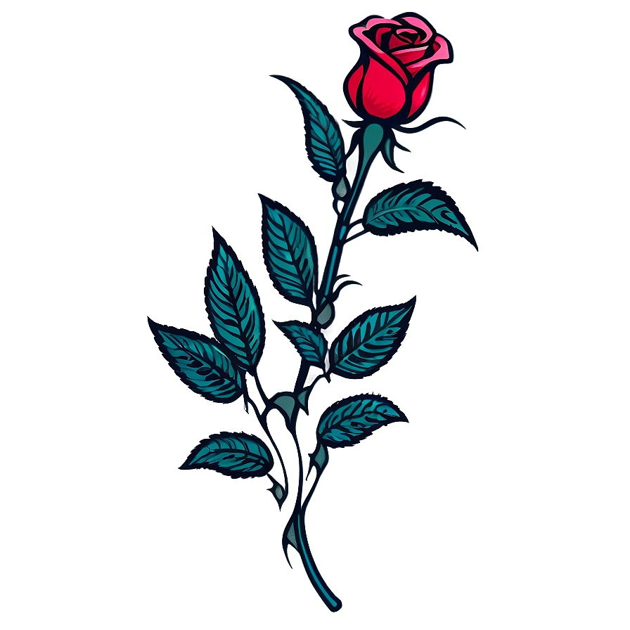 Simple Rose Tattoo Picture Png Ajs