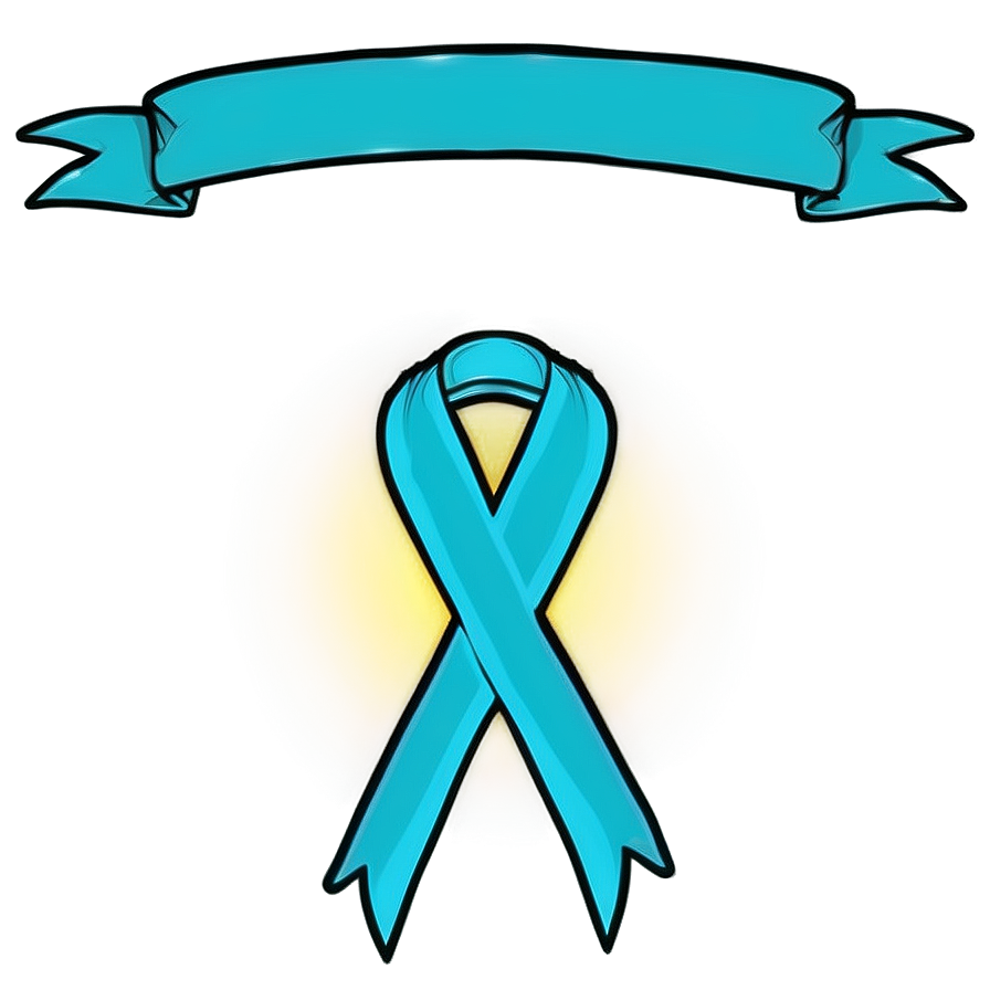 Simple Teal Ribbon Logo Png 20