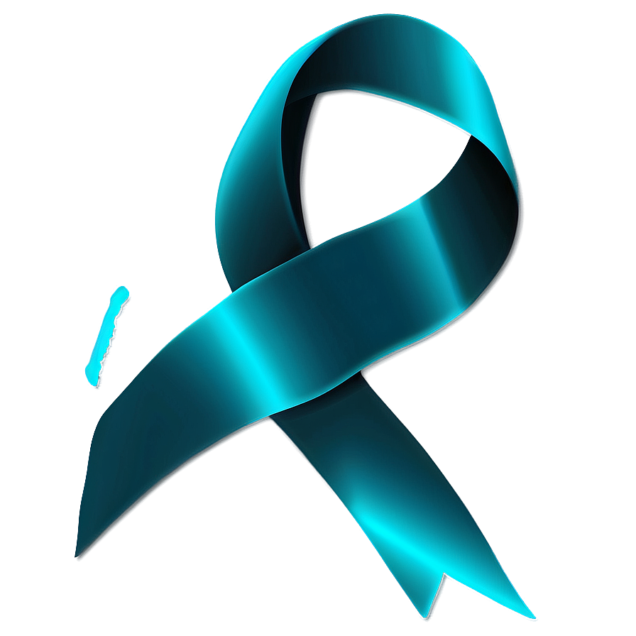 Simple Teal Ribbon Logo Png Anv