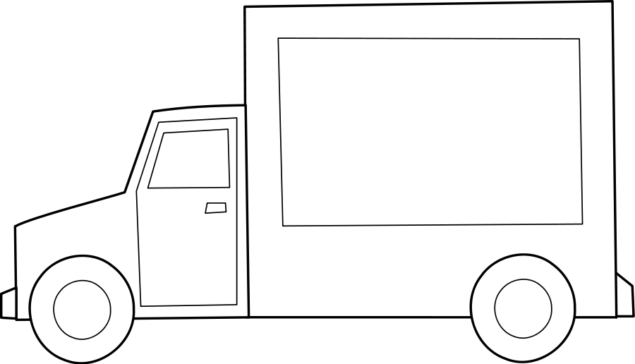 Simple Truck Line Art