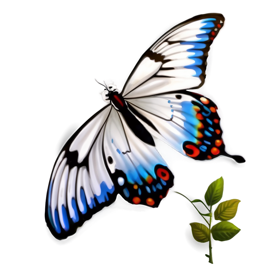 Simple White Butterfly Png 06122024