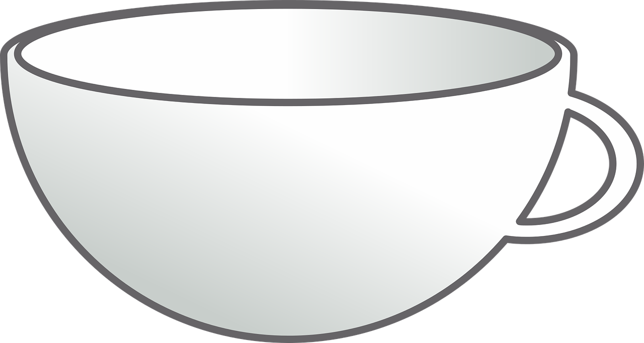 Simple White Coffee Cup Vector