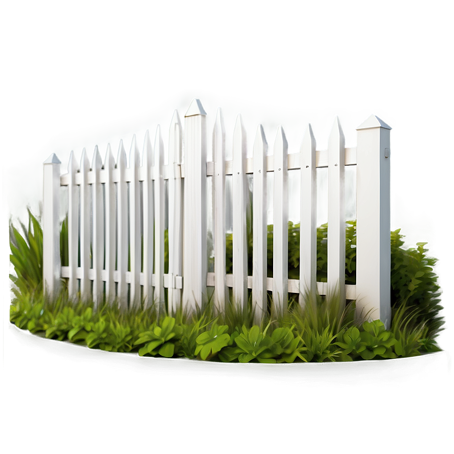 Simple White Fence For Garden Png Uvq