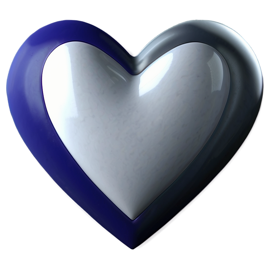 Simple White Heart Design Png 05232024