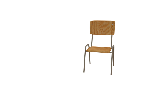 Simple Wooden Chair Black Background