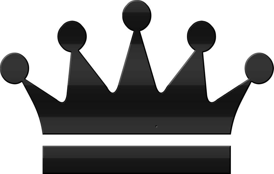 Simplified Black Crown Graphic