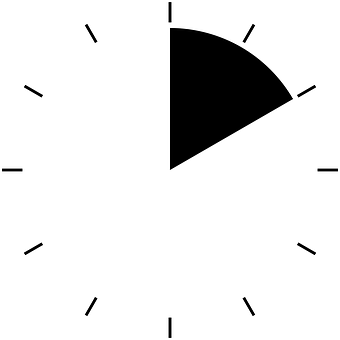 Simplified Blackand White Clock Face