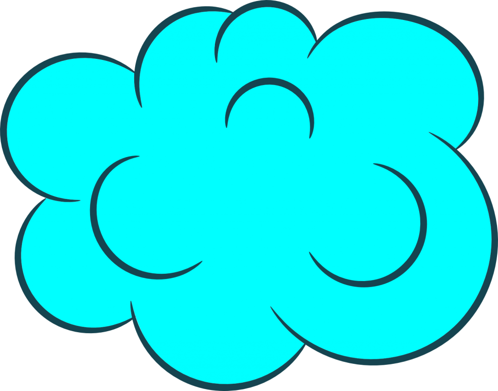 Simplified Blue Cloud Illustration