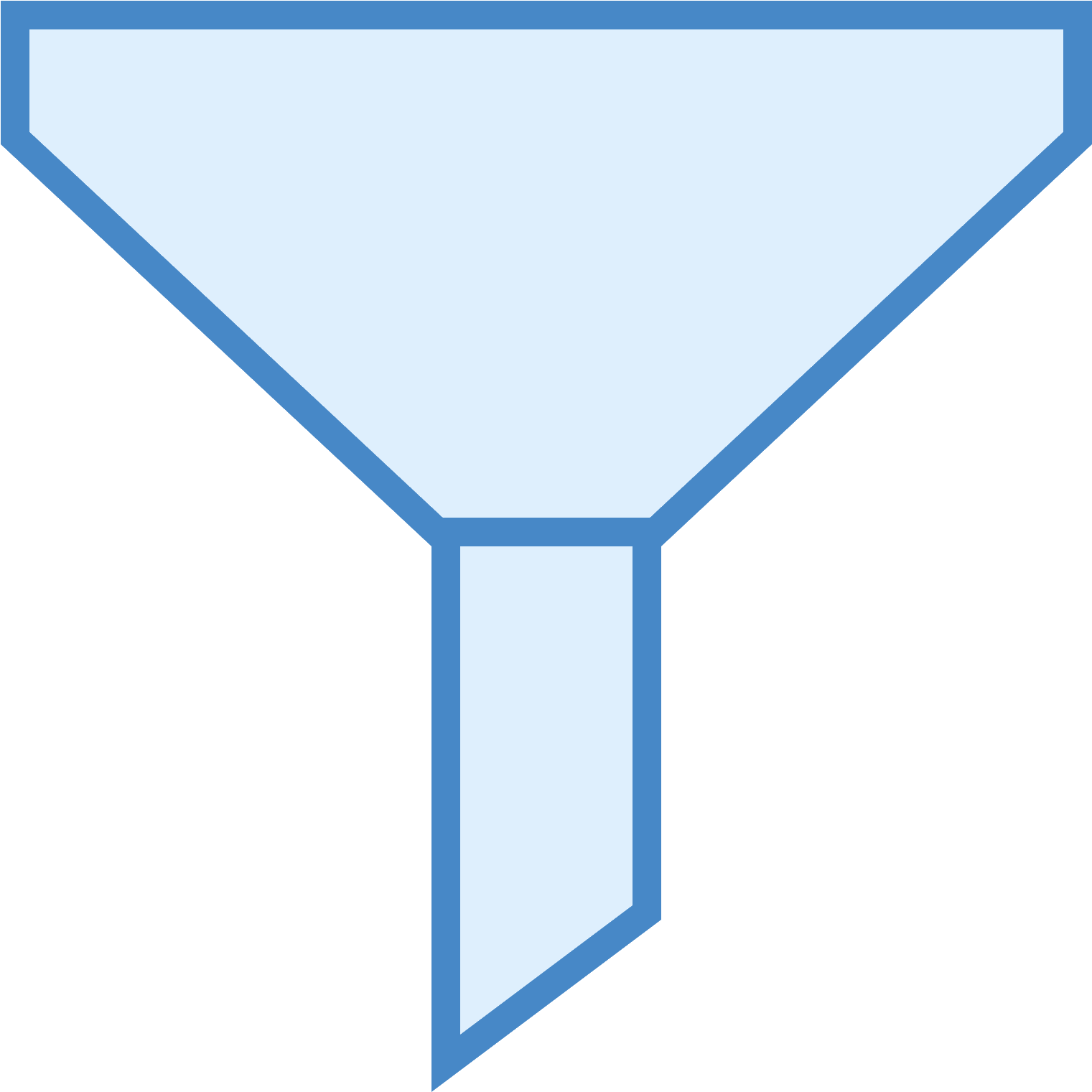 Simplified Blue Sales Funnel Graphic