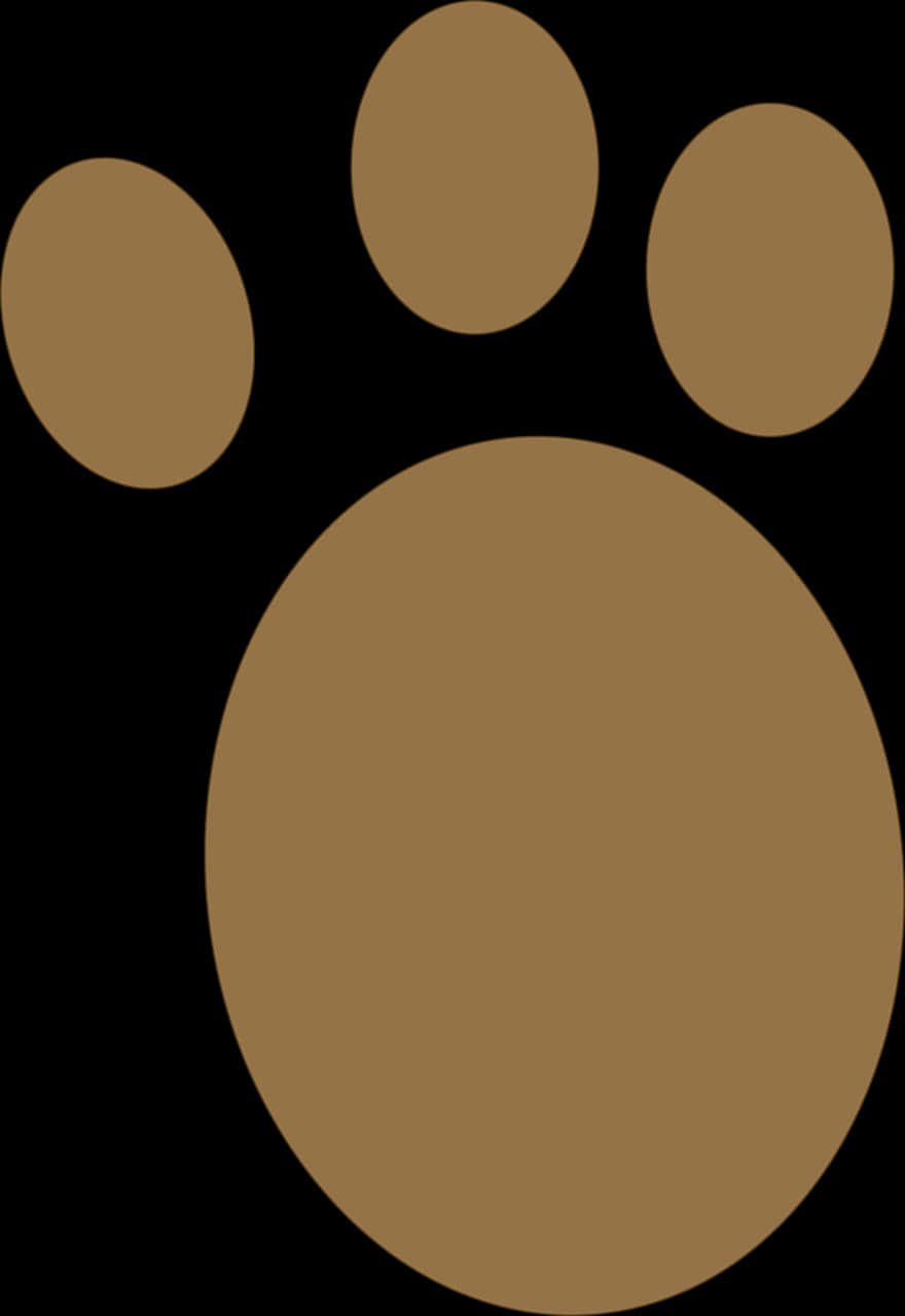 Simplified Dog Paw Graphic