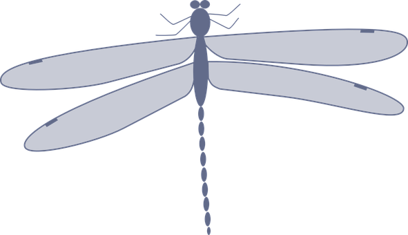 Simplified Dragonfly Silhouette