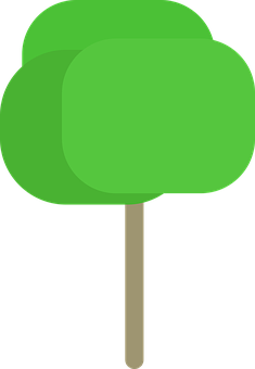 Simplified Green Tree Graphic