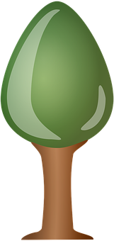 Simplified Green Tree Graphic