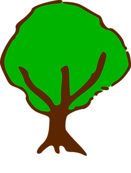 Simplified Green Tree Illustration