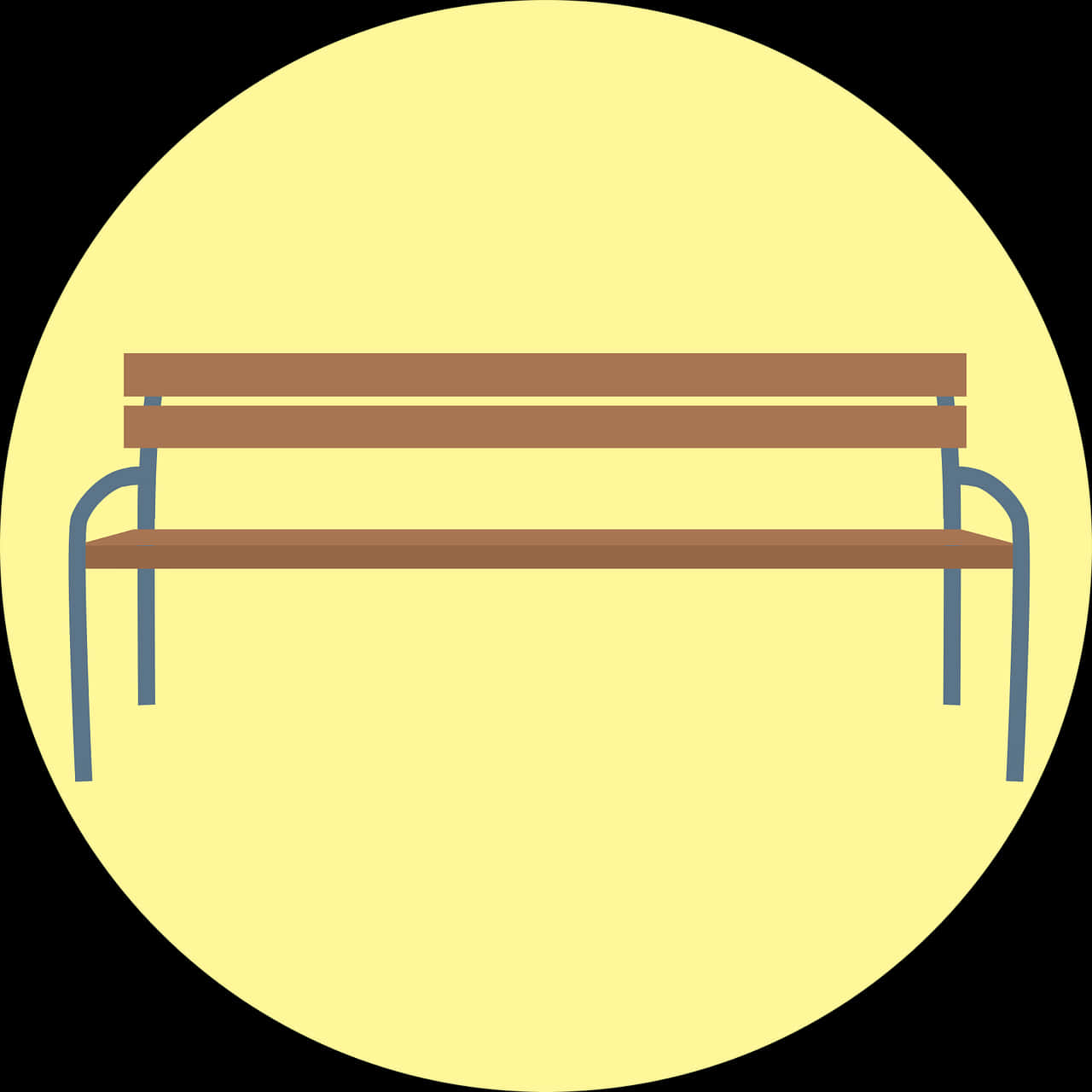 Simplified Park Bench Vector