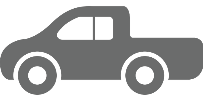 Simplified Pickup Truck Silhouette