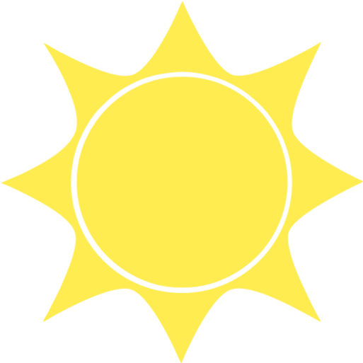 Simplified Sun Graphic Illustration