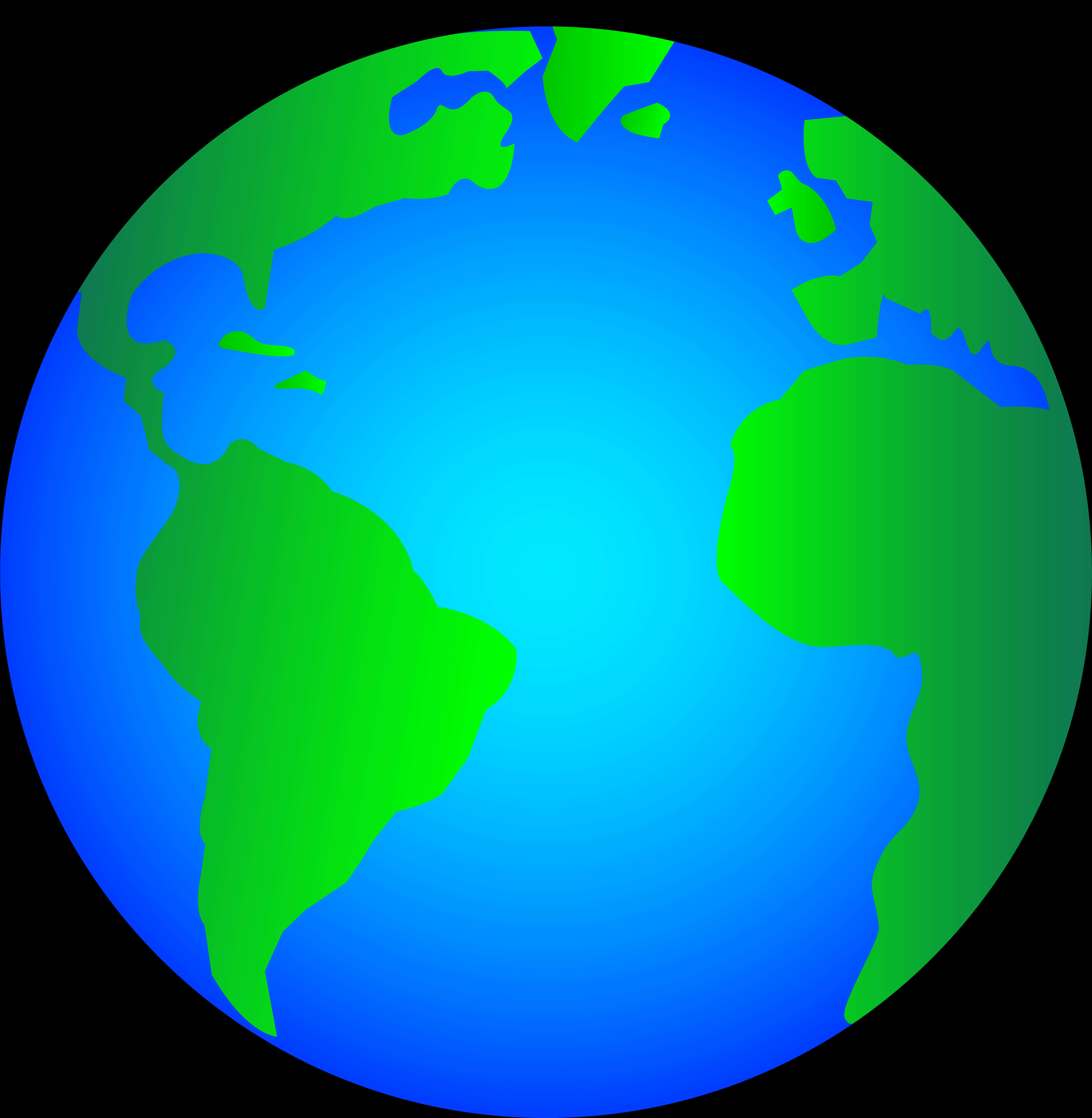 Simplified Vector Globe Graphic