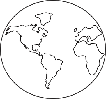 Simplified World Map Outline