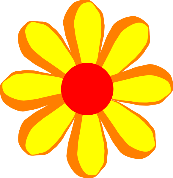 Simplified Yellow Flower Illustration