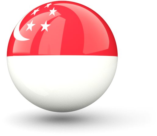 Singapore Flag Sphere3 D Rendering