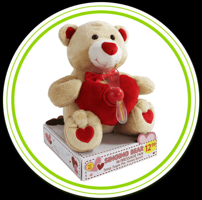 Singing Teddy Bearwith Heartand Pacifier