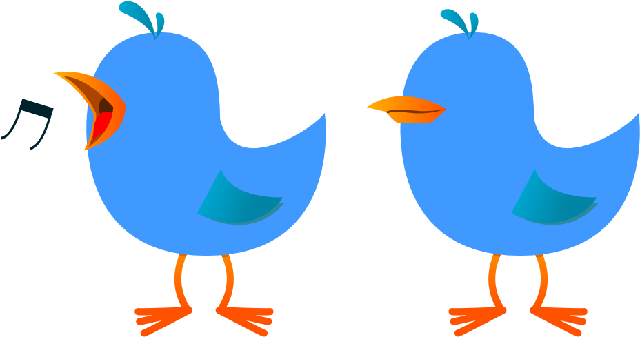 Singingand Silent Twitter Birds