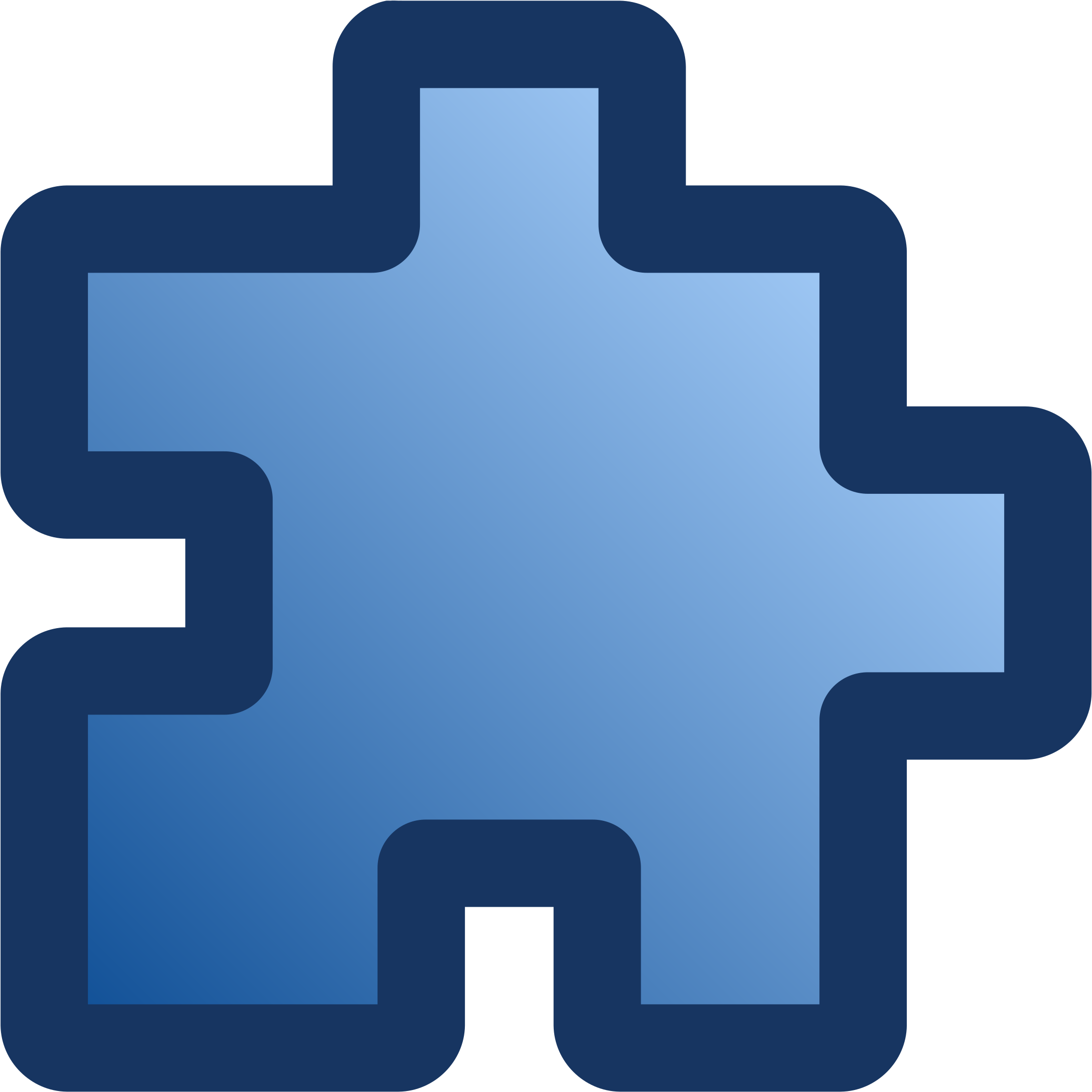 Single Blue Puzzle Piece