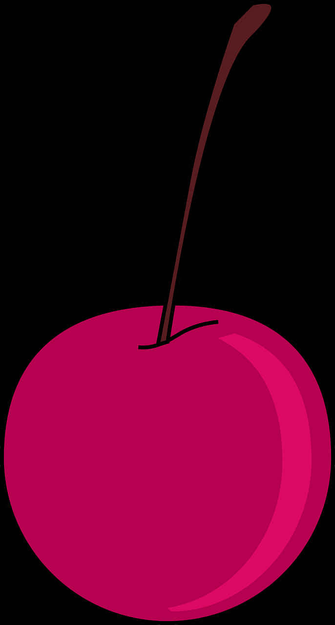 Single Cherry Vector Illustration