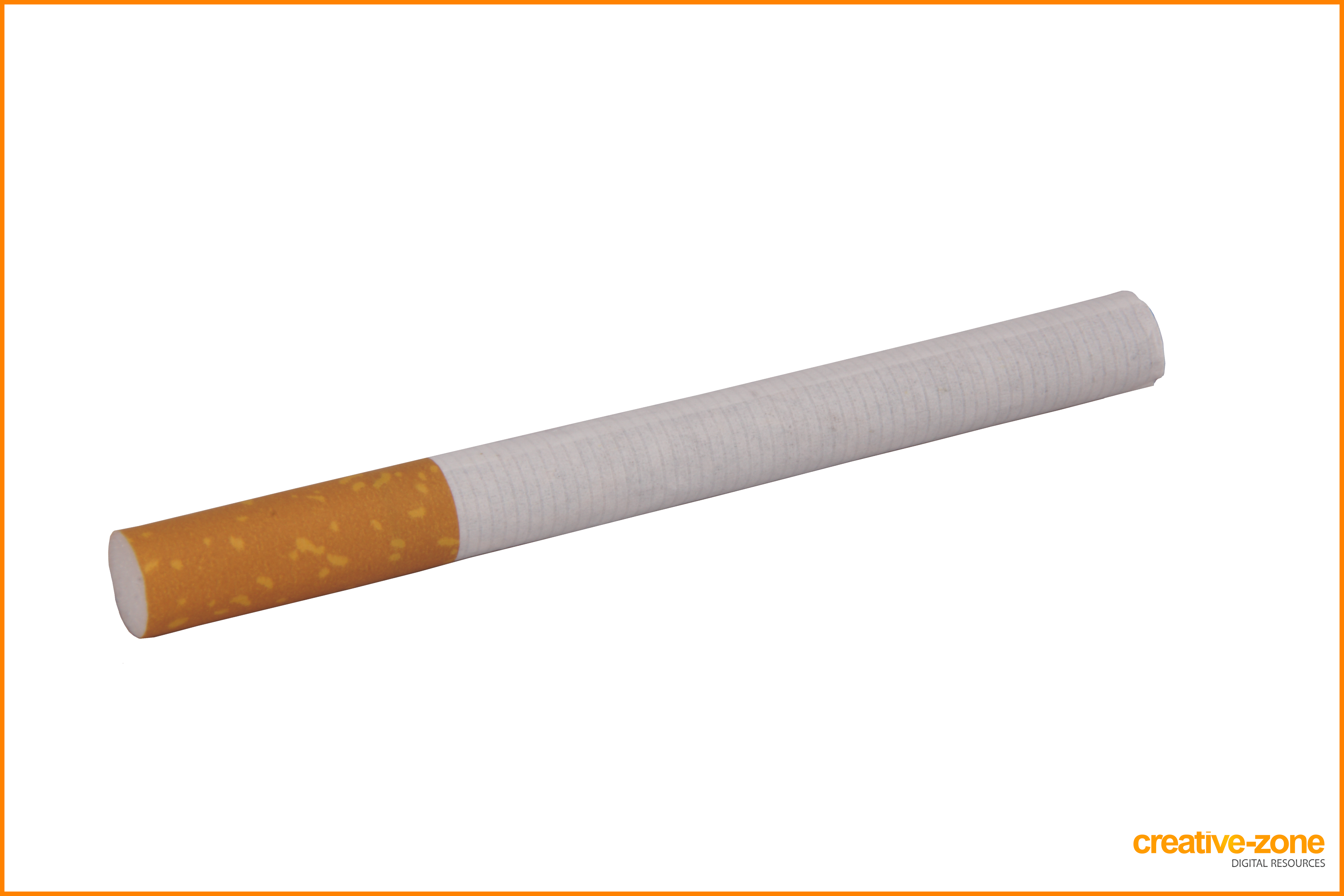 Single Cigarette Isolated Background