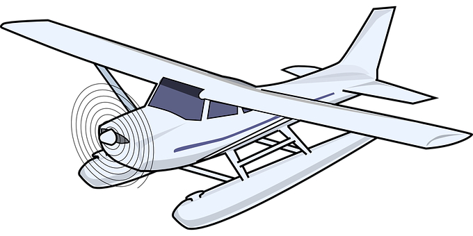 Single Engine Seaplane Illustration