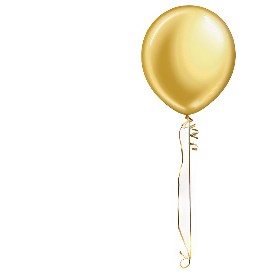 Single Gold Balloon Png 26