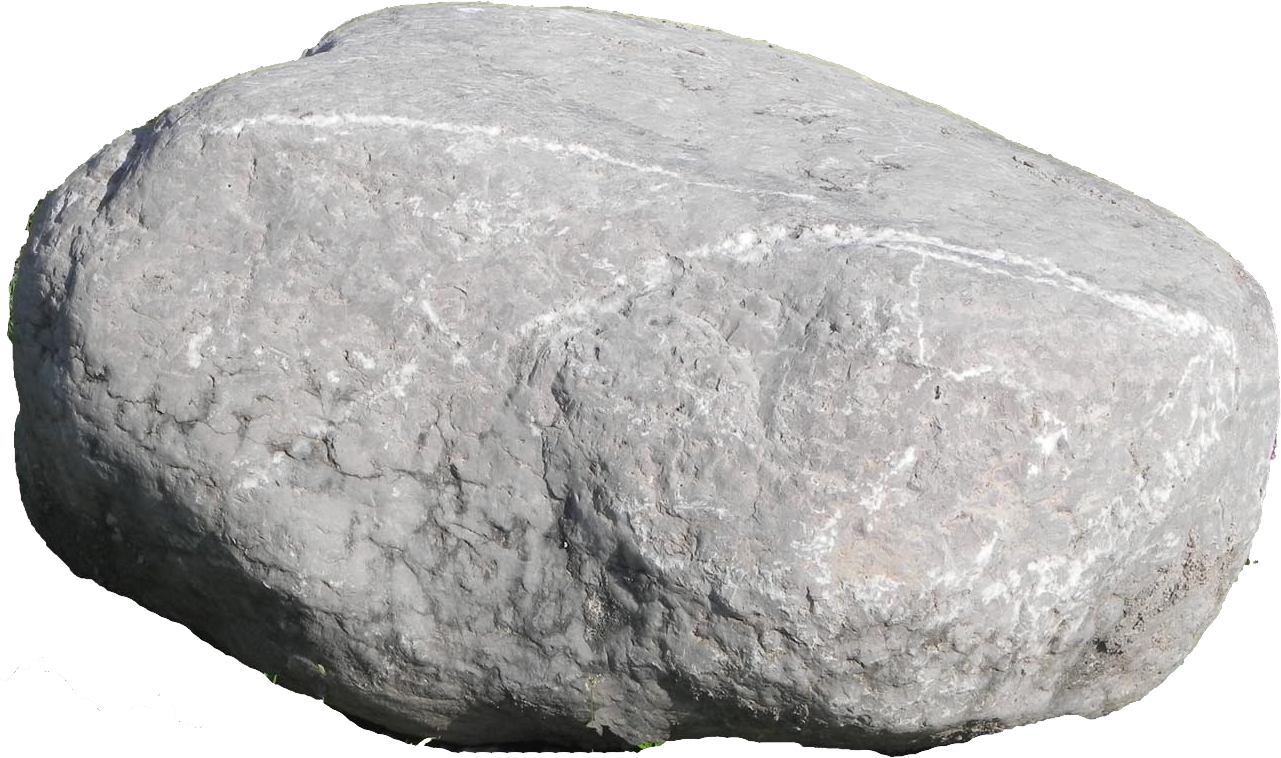 Single Gray Boulder Isolated