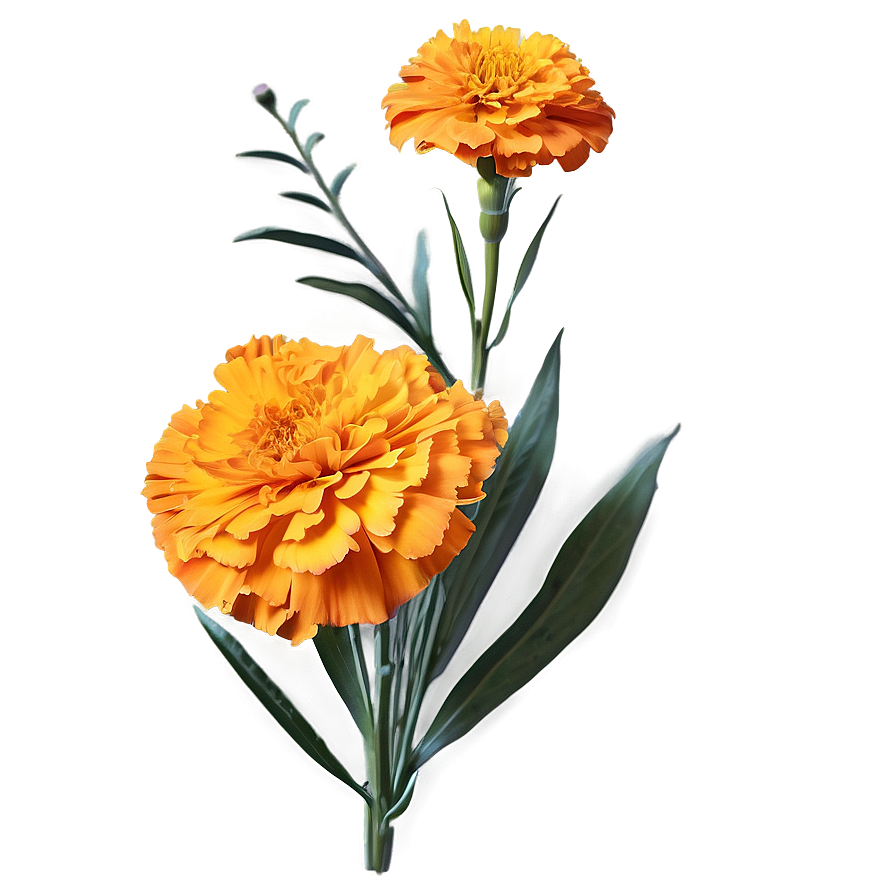 Single Marigold Flower Png 06132024