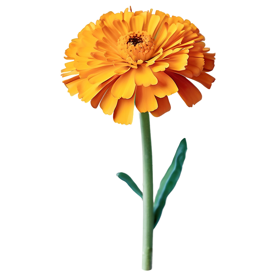 Single Marigold Flower Png 06132024