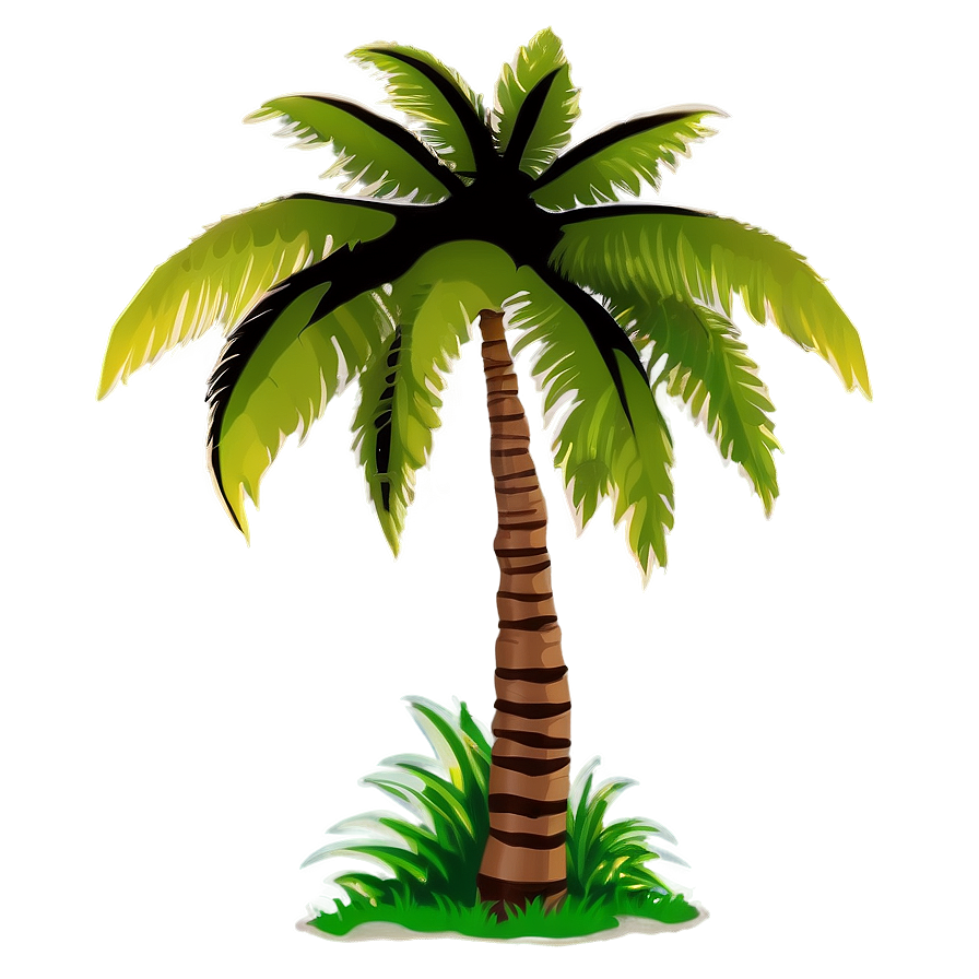 Single Palm Tree Silhouette Png Vge73