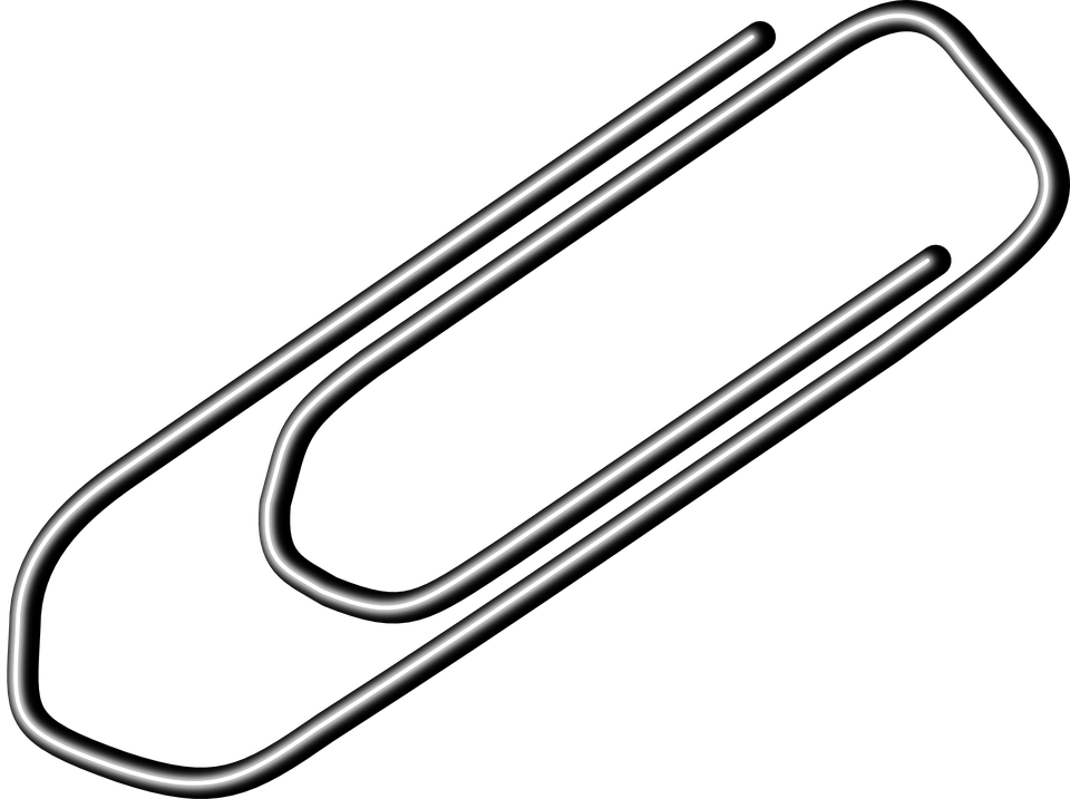 Single Paper Clip Isolated